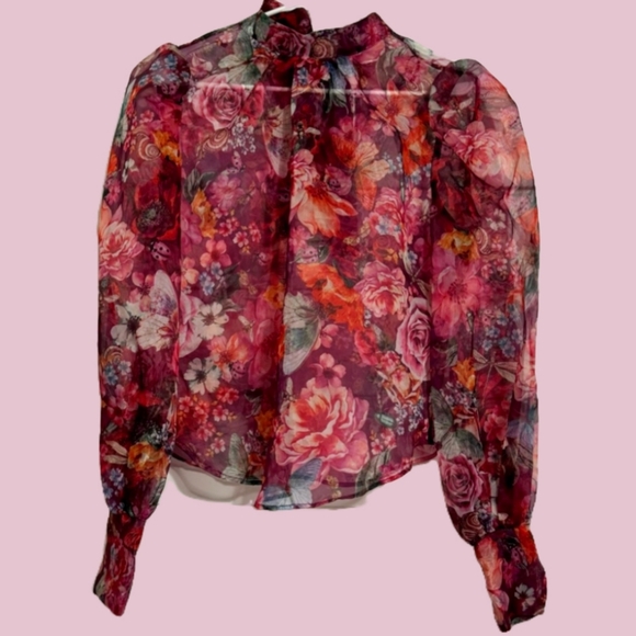 Anthropologie Tops - NWOT Anthropologie Organza  Purple Blouse.